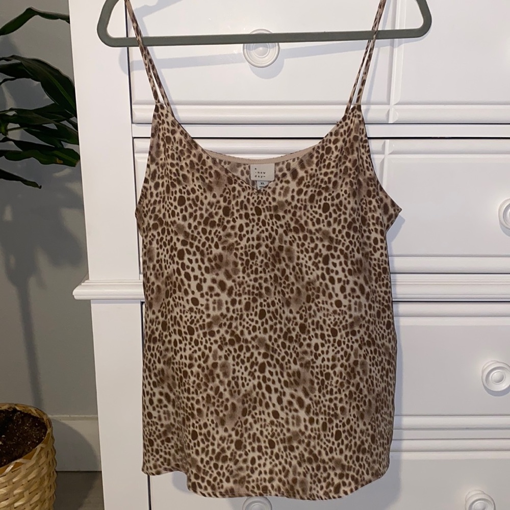 Animal printed tank top blouse